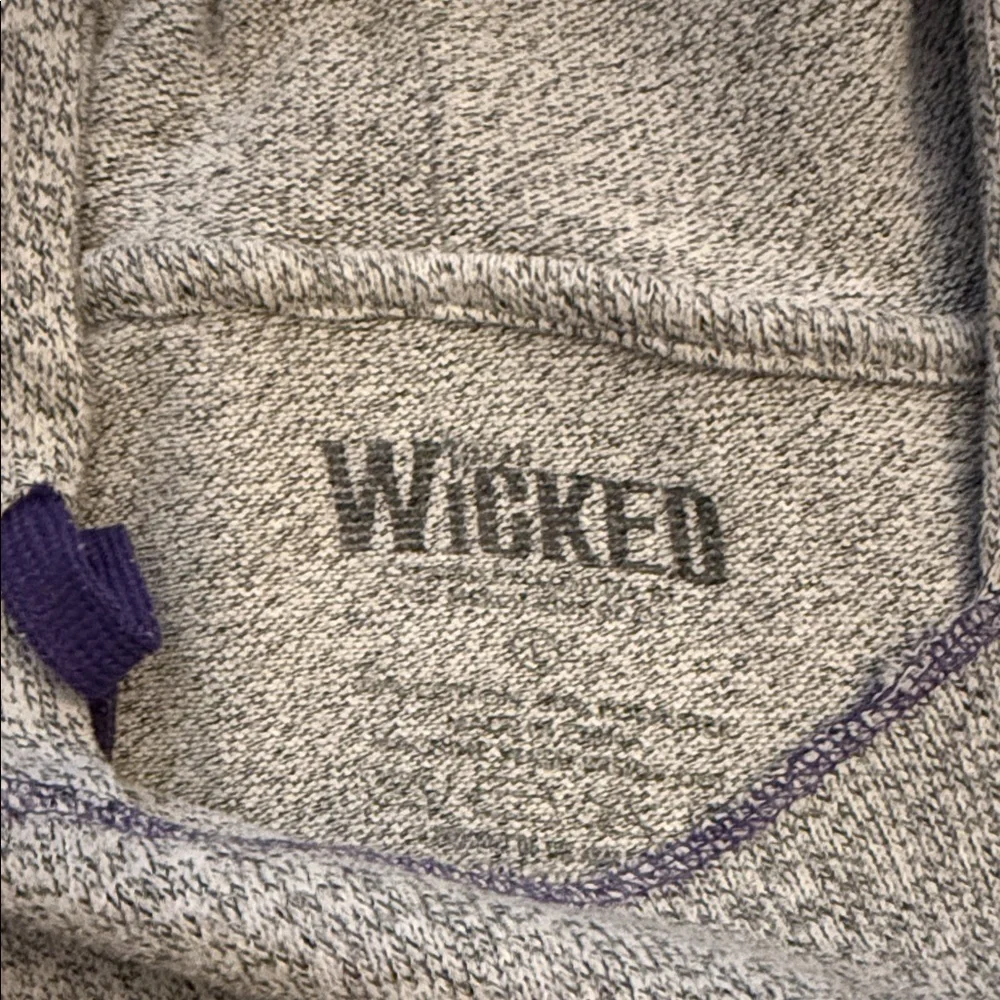 Wicked Gray Hoodie with Purple 'Wicked' Print - Picture 2 of 2